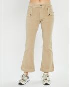 Pantalon en Velours Elsa stone