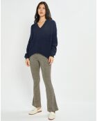 Pantalon fin Cloé chevrons sable