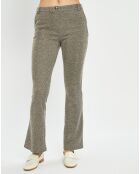 Pantalon fin Cloé chevrons sable