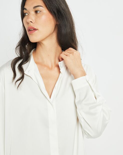 Chemise fluide satinée Jena écrue