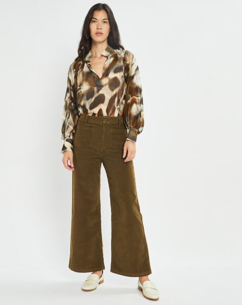 Pantalon en Velours côtelé Pants kaki