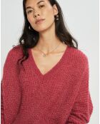 Pull en Mohair mélangé Anouk fushia