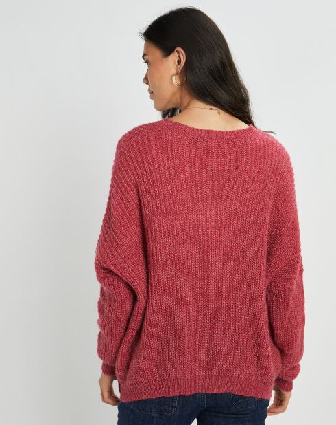 Pull en Mohair mélangé Anouk fushia