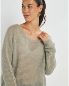 Pull en Mohair mélangé Milane perle