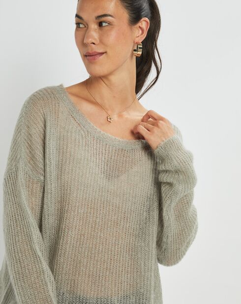 Pull en Mohair mélangé Milane perle