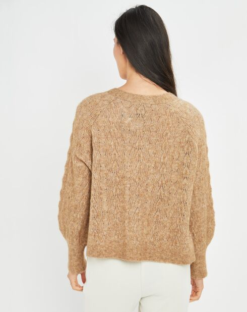 Cardigan en Laine & Mohair mélangés Seven sienne
