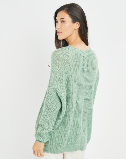 Pull en Mohair mélangé Anouk vert