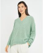 Pull en Mohair mélangé Anouk vert