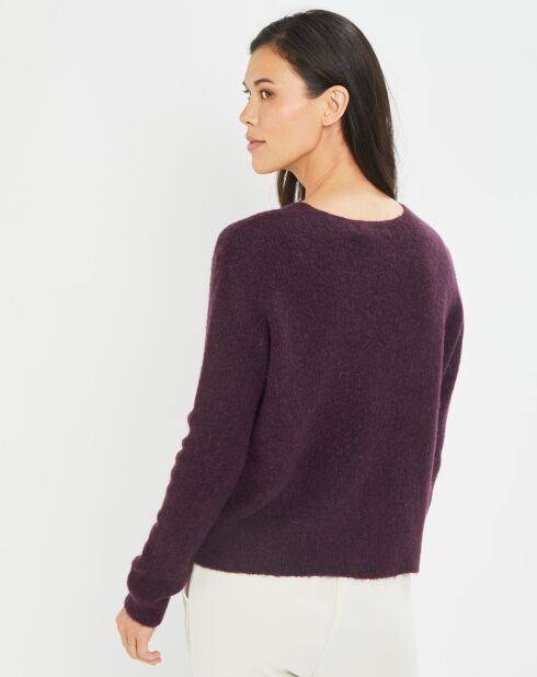 Cardigan Elsa aubergine