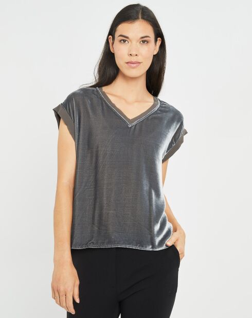 Top en Velours Basal gris