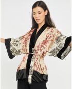 Kimono satiné Yoko piment beige