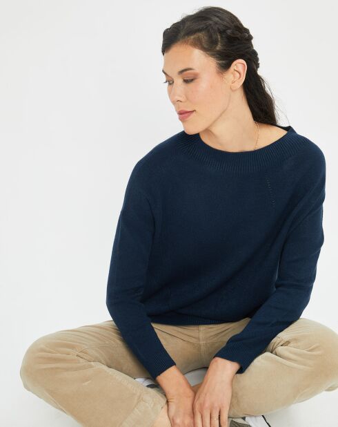 Pull fin Cosy bleuet