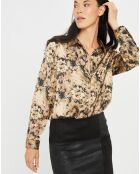 Chemise satinée Ciara écorce dorée
