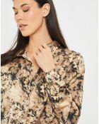 Chemise satinée Ciara écorce dorée