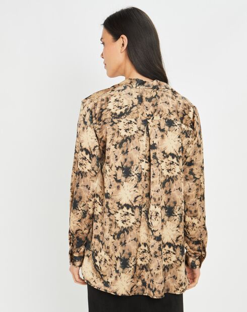 Chemise satinée Ciara écorce dorée