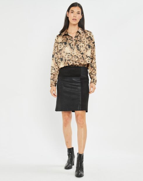 Chemise satinée Ciara écorce dorée