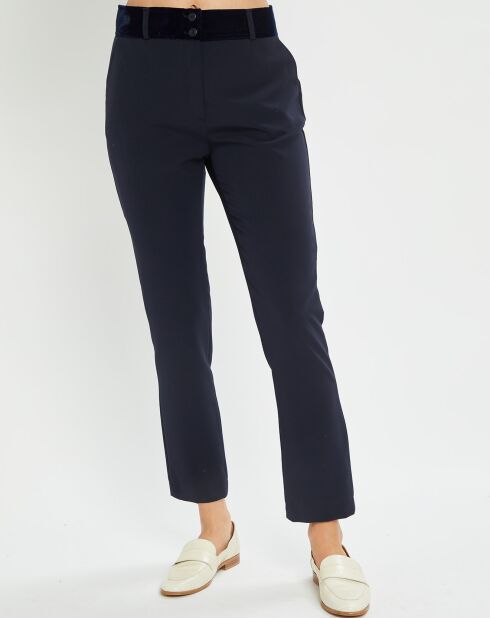 Pantalon Vogue taille velours nuit
