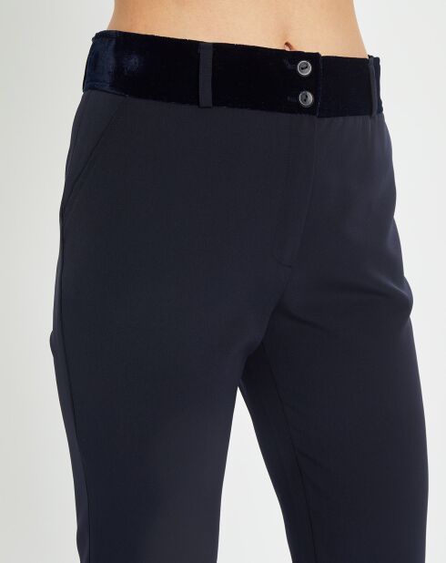 Pantalon Vogue taille velours nuit