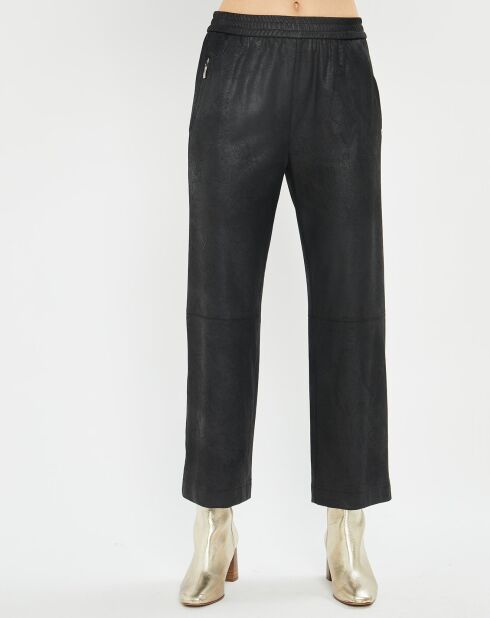 Pantalon peau de pêche Tasha noir