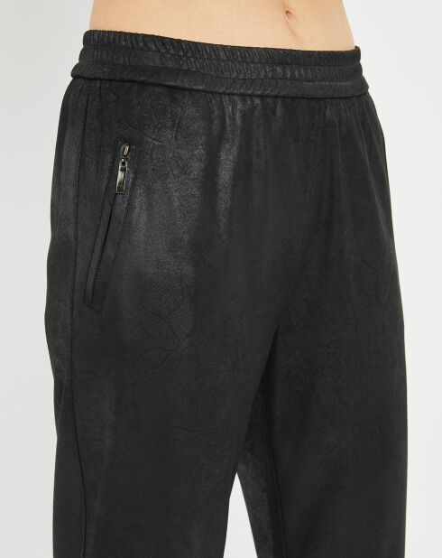 Pantalon peau de pêche Tasha noir