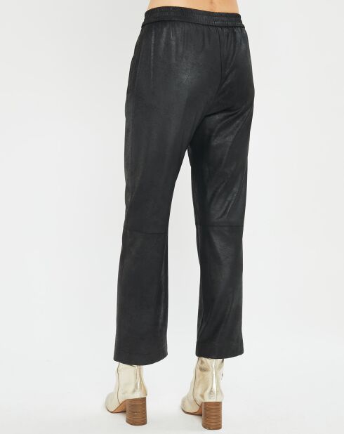 Pantalon peau de pêche Tasha noir