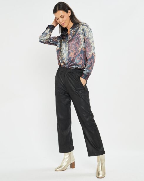 Pantalon peau de pêche Tasha noir