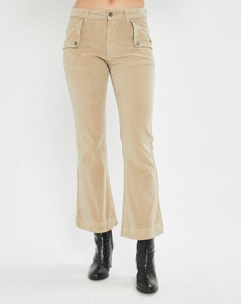 Pantalon en Velours Elsa stone