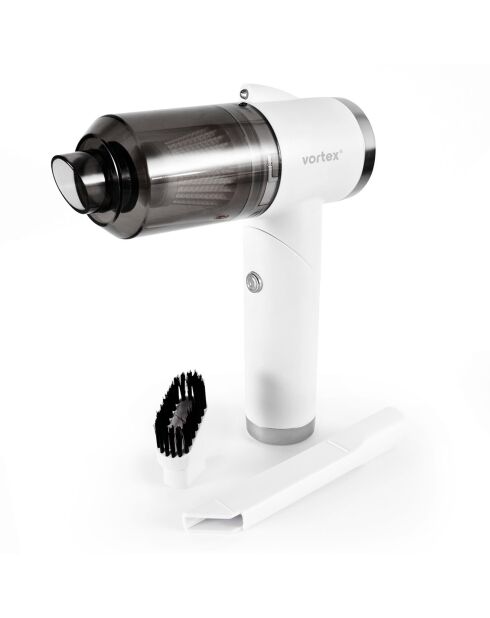 Aspirateur à main sans fil pliable avec éclairage LED  blanc