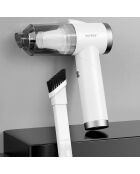 Aspirateur à main sans fil pliable avec éclairage LED  blanc