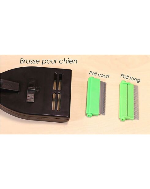Brosse universelle pour aspirateur pour chiens et chats noire