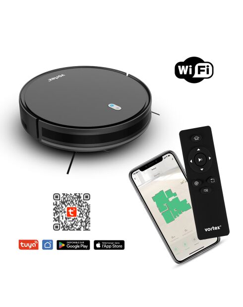 2-in-1 robotstofzuiger zwart