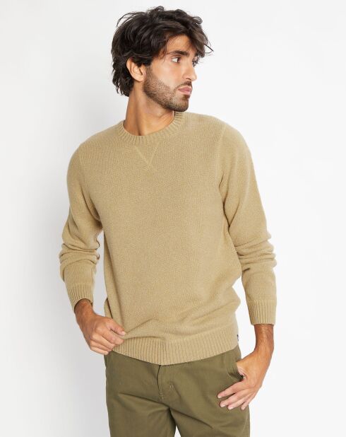 Pull en Laine mélangée Adelma Crew camel chiné