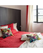 Plaid en Lin & Coton Zeff groseille - 130x180 cm