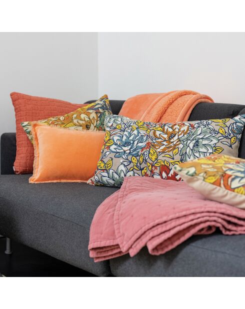 Coussin en Velours Fara goyave - 30x50 cm