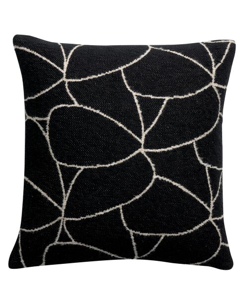 Coussin Dany blanc/noir - 45x45 cm
