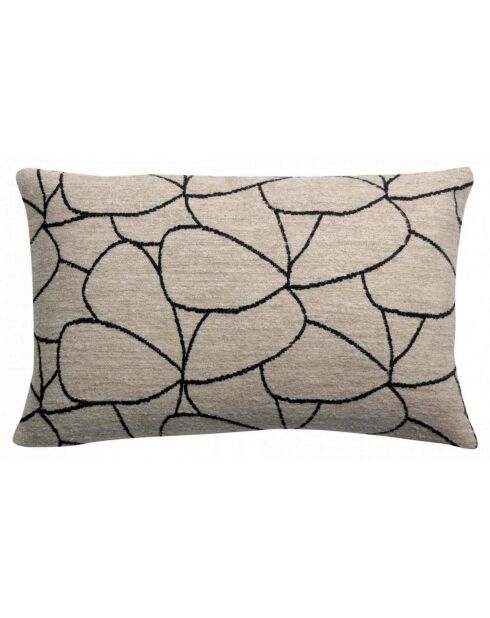 Coussin Dany blanc/noir - 40x65 cm
