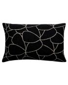 Coussin Dany blanc/noir - 40x65 cm