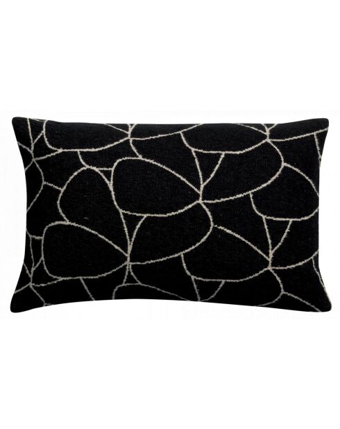 Coussin Dany blanc/noir - 40x65 cm