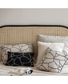 Coussin Dany blanc/noir - 45x45 cm