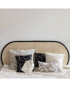 Coussin Dany blanc/noir - 45x45 cm