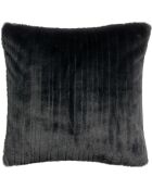 Coussin en fausse fourrure Artus ombre - 45x45 cm