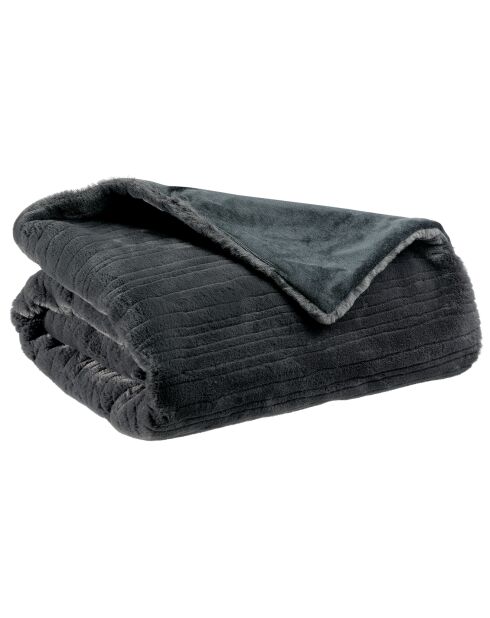 Plaid en Fausse Fourrure Tender Artus ombre - 140x180 cm