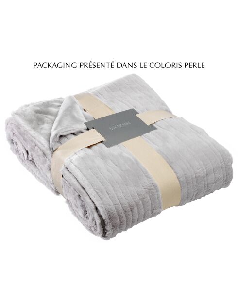 Plaid en Fausse Fourrure Tender Artus ombre - 140x180 cm