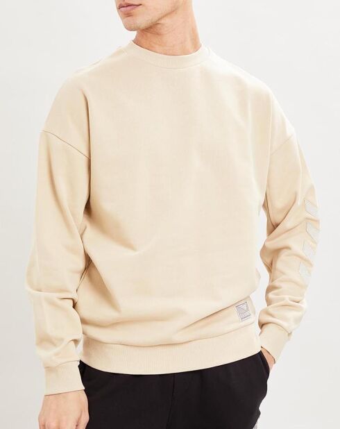 Sweat Urban en Coton organique molletonné jaune pâle