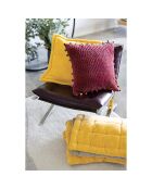 Coussin en fausse fourrure Tender mimosa - 50x50 cm