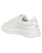 Sneakers en Cuir Vitello blanc/doré