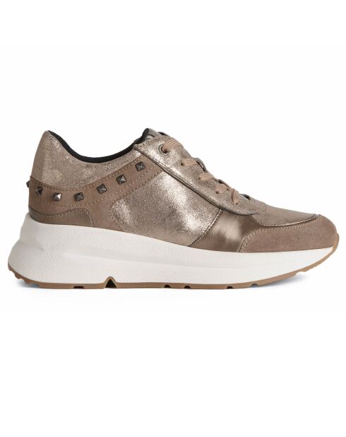 Baskets en Cuir Backsie beige foncé