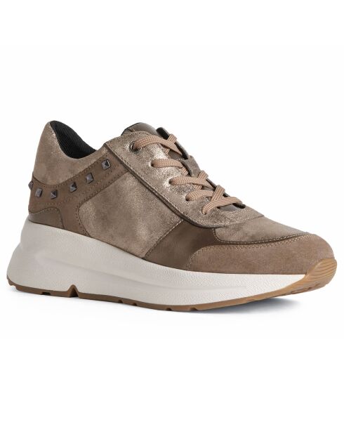 Baskets en Cuir Backsie beige foncé