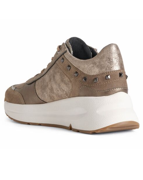 Baskets en Cuir Backsie beige foncé