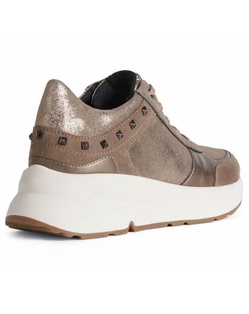 Baskets en Cuir Backsie beige foncé